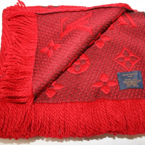 Louis Vuitton LV Monogram Logomania Red Scarf - Picture 6 of 6